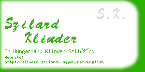 szilard klinder business card